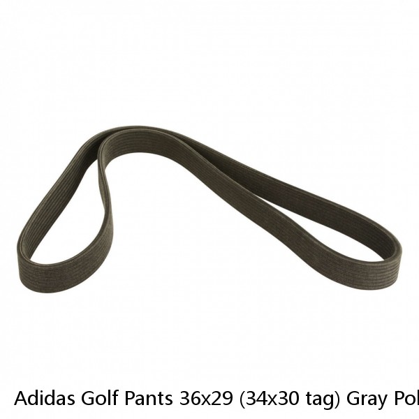 Adidas Golf Pants 36x29 (34x30 tag) Gray Poly Flat Back Stripes New YGI F2-228 #1 small image